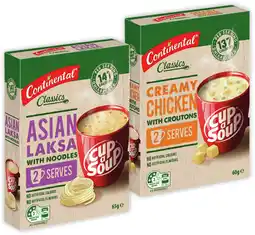 IGA Continental Classic Cup A Soup 2 Serve Selected Varieties offer