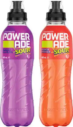 IGA NEW Powerade Sour Grape or Peach 600mL offer