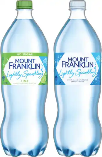 IGA Mount Franklin Lightly Sparkling Water Selected Varieties offer