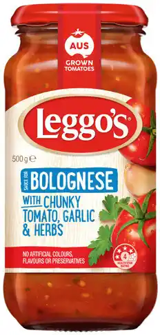 IGA Leggo’s Pasta Sauce 490‑500g Selected Varieties offer