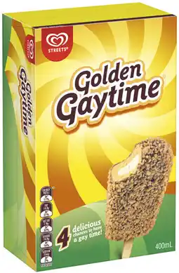 IGA Streets Golden Gaytime Ice Cream Selected Varieties offer