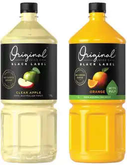 IGA Original Juice Co Black Label Juice Selected Varieties offer