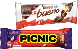 IGA Cadbury Medium Bar 30‑50g or Kinder Bueno 39‑43g Selected Varieties offer