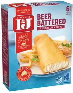 IGA I&J Australian Hoki Crumb or Beer Battered 425g Selected Varieties offer