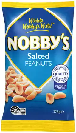 IGA Nobby’s Peanuts or Beer Nuts 375g Selected Varieties offer