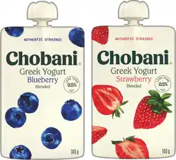 IGA Chobani Greek Yogurt Pouch Selected Varieties offer