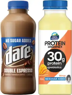 IGA Dare Iced Coffee 500mL or Dairy Farmers Protein Smoothie+ 400mL Selected Varieties offer