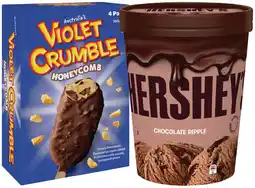 IGA Violet Crumble, Hershey’s or Reese’s Ice Cream 1 Litre or 4 Pack Selected Varieties offer