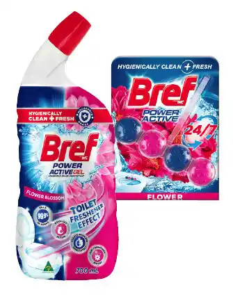 IGA Bref Rim Block Toilet Cleaner 42‑50g or Gel 600‑700mL Selected Varieties offer