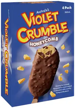 IGA Violet Crumble Ice Cream Sticks offer