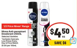IGA Nivea Anti-perspirant Deodorant offer