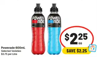 IGA Powerade 600mL Selected Varieties offer