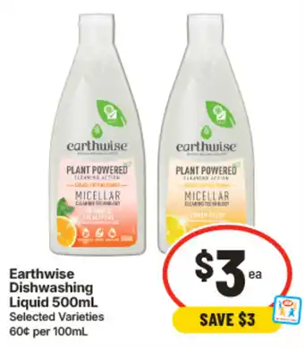 IGA Earthwise Dishwashing Liquid offer