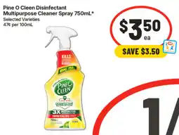 IGA Pine O Cleen Disinfectant Multipurpose Cleaner Spray offer