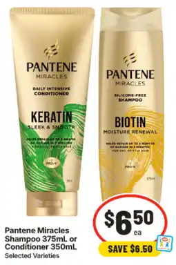 IGA Pantene Miracles Shampoo or Conditioner offer