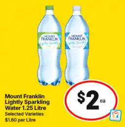 IGA Mount Franklin Lightly Sparkling Water offer