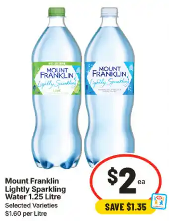 IGA Mount Franklin Lightly Sparkling Water offer