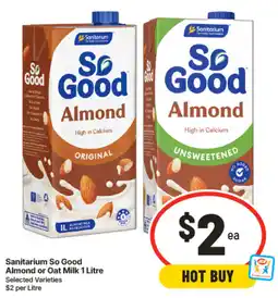 IGA Sanitarium So Good Almond or Oat Milk offer