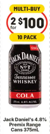 IGA Jack Daniel's Tennessee Whiskey Cola offer