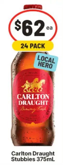 IGA Carlton Draught Stubbies offer