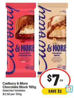 IGA Cadbury & More Chocolate Block offer