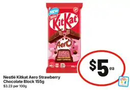 IGA Nestlé Kitkat Aero Strawberry Chocolate Block offer