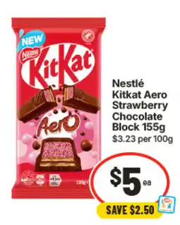 IGA Nestlé KitKat Aero Strawberry Chocolate Block offer