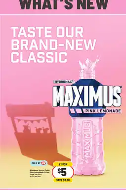 IGA Maximus Sports Drink Pink Lemonade offer
