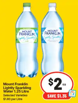 IGA Mount Franklin Lightly Sparkling Water offer