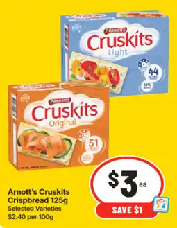IGA Arnott's Cruskits Crispbread offer