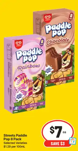 IGA Streets Paddle Pop 8 Pack offer