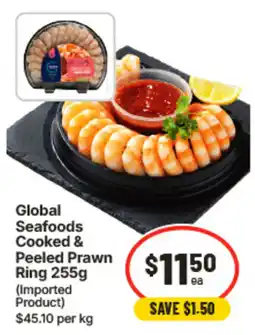 IGA Global Seafoods Cooked & Peeled Prawn Ring offer