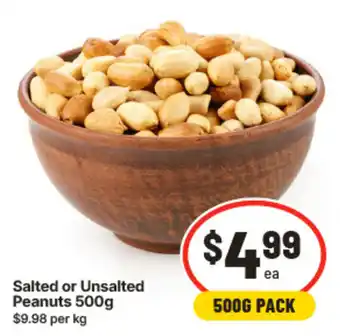 IGA Salted or Unsalted Peanuts offer