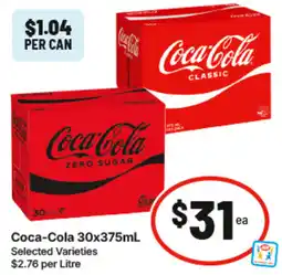 IGA Coca-Cola Selected Varieties offer