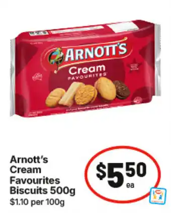 IGA Arnott's Cream Favourites Biscuits offer