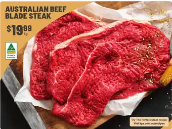IGA Australian Beef Blade Steak offer