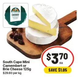 IGA South Cape Mini Camembert or Brie Cheese offer