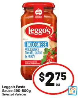 IGA Leggo's Pasta Sauce offer