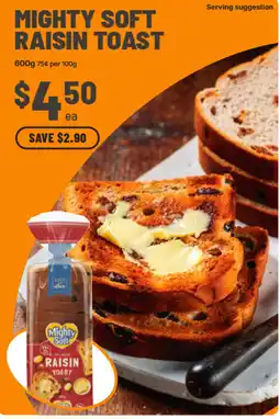 IGA Mighty Soft Raisin Toast offer