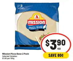 IGA Mission Pizza Base offer