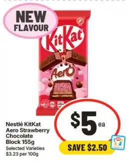 IGA Nestlé KitKat Aero Strawberry Chocolate Block offer