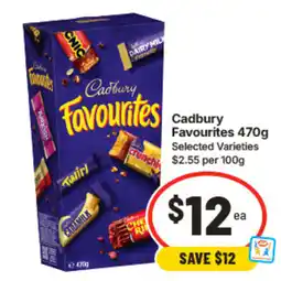 IGA Cadbury Favourites Selected Varieties offer