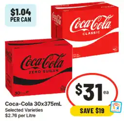 IGA Coca-Cola Selected Varieties offer