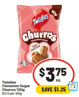 IGA Twisties Churros Cinnamon Sugar offer