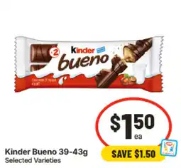 IGA Kinder Bueno Selected Varieties offer