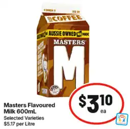 IGA Masters Flavoured Milk offer