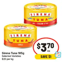 IGA Sirena Tuna offer