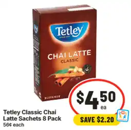 IGA Tetley Classic Chai Latte Sachets offer