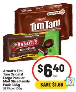 IGA Arnott's Tim Tam Original or Mint Slice offer