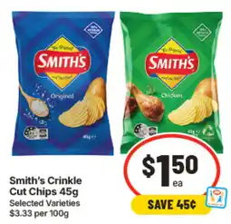 IGA Smith's Crinkle Cut Chips offer